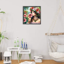Load image into Gallery viewer, Diamond Painting - Partial Special Shaped - Flower beauty (30*30CM)