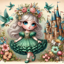 Load image into Gallery viewer, Diamond Painting - Full Round - Princess girl (30*30CM)