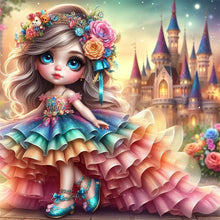 Load image into Gallery viewer, Diamond Painting - Full Round - Princess girl (30*30CM)