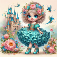 Load image into Gallery viewer, Diamond Painting - Full Round - Princess girl (30*30CM)