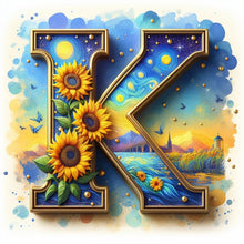Load image into Gallery viewer, AB Diamond Painting - Full Square - Van Gogh letters (30*30CM)