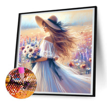 Load image into Gallery viewer, Diamond Painting - Full Round - Elegant woman at the seaside (30*30CM)