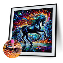 Load image into Gallery viewer, Diamond Painting - Full Round - Dark glass horse (30*30CM)