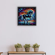 Load image into Gallery viewer, Diamond Painting - Full Round - Dark glass horse (30*30CM)