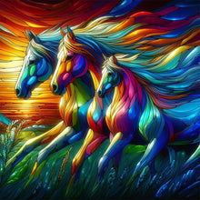 Load image into Gallery viewer, Diamond Painting - Full Round - Dark glass horse (30*30CM)
