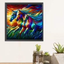 Load image into Gallery viewer, Diamond Painting - Full Round - Dark glass horse (30*30CM)