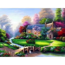 Load image into Gallery viewer, 3pcs Round Diamond Painting Set - Village scenery (40*30CM)