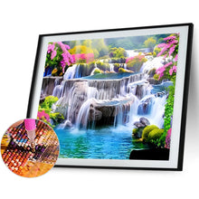 Load image into Gallery viewer, 3pcs Round Diamond Painting Set - Village scenery (40*30CM)