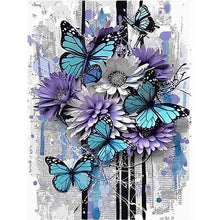 Load image into Gallery viewer, 4pcs Round Diamond Painting Set - Beautiful butterfly (30*40CM)