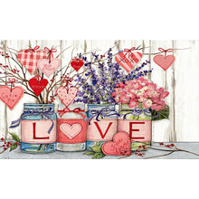 Load image into Gallery viewer, Diamond Painting - Full Round - Heart-shaped flower pot (50*30CM)