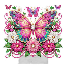 Load image into Gallery viewer, Acrylic Special Shaped Butterfly Flower Desktop Diamond Art Kits for Home Office