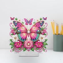 Load image into Gallery viewer, Acrylic Special Shaped Butterfly Flower Desktop Diamond Art Kits for Home Office