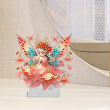 Load image into Gallery viewer, Acrylic Special Shaped Butterfly Fairy Flower Diamond Painting Tabletop Ornament