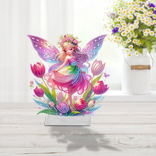 Load image into Gallery viewer, Acrylic Special Shaped Butterfly Fairy Flower Diamond Painting Tabletop Ornament