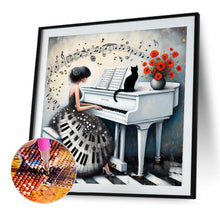 Load image into Gallery viewer, Diamond Painting - Full Round - Piano girl (40*40CM)