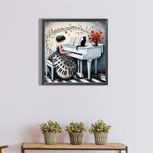 Load image into Gallery viewer, Diamond Painting - Full Round - Piano girl (40*40CM)