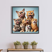 Load image into Gallery viewer, Diamond Painting - Full Square - A group of naughty Cat (40*40CM)