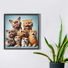 Load image into Gallery viewer, Diamond Painting - Full Square - A group of naughty Cat (40*40CM)