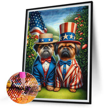 Load image into Gallery viewer, Diamond Painting - Full Round - Independence Day Dog (30*40CM)