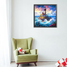 Load image into Gallery viewer, Diamond Painting - Full Round - Lighthouse at Sea (40*40CM)