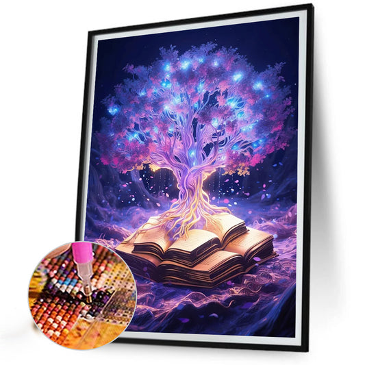 Diamond Painting - Full Round - Tree of Life in Book (40*50CM)