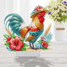 Load image into Gallery viewer, Rooster Acrylic Special Shape Diamond Painting Desktop Ornaments for Home Decor