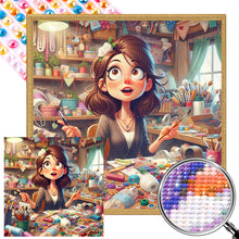 Load image into Gallery viewer, AB Diamond Painting - Full Round - Artistic Creation Girl (40*40CM)