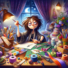 Load image into Gallery viewer, AB Diamond Painting - Full Round - All-Night Creation Girl (40*40CM)