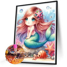 Load image into Gallery viewer, AB Diamond Painting - Full Round - Cartoon Mermaid Girl (40*50CM)