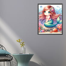 Load image into Gallery viewer, AB Diamond Painting - Full Round - Cartoon Mermaid Girl (40*50CM)