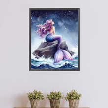 Load image into Gallery viewer, AB Diamond Painting - Full Round - Mermaid Girl Under Night Sky (40*50CM)