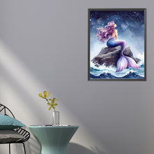 Load image into Gallery viewer, AB Diamond Painting - Full Round - Mermaid Girl Under Night Sky (40*50CM)