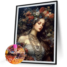 Load image into Gallery viewer, AB Diamond Painting - Full Round - Classic Flower Crown Girl (40*55CM)