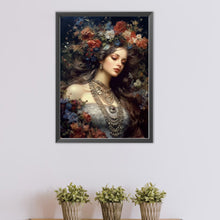 Load image into Gallery viewer, AB Diamond Painting - Full Round - Classic Flower Crown Girl (40*55CM)