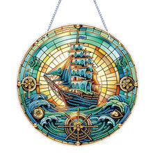 Load image into Gallery viewer, PVC Glass Special Shaped Color Pattern Diamond Painting Hanging Suncatcher