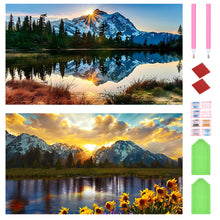 Load image into Gallery viewer, 2pcs Round Diamond Painting Set - Landscape (70*40CM)