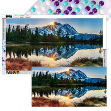 Load image into Gallery viewer, 2pcs Round Diamond Painting Set - Landscape (70*40CM)