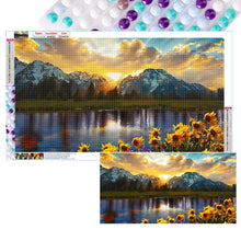 Load image into Gallery viewer, 2pcs Round Diamond Painting Set - Landscape (70*40CM)