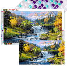 Load image into Gallery viewer, 2pcs Round Diamond Painting Set - Landscape (70*40CM)