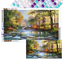 Load image into Gallery viewer, 2pcs Round Diamond Painting Set - Landscape (70*40CM)