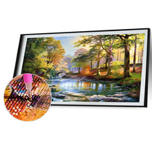 Load image into Gallery viewer, 2pcs Round Diamond Painting Set - Landscape (70*40CM)
