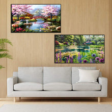 Load image into Gallery viewer, 2pcs Round Diamond Painting Set - Landscape (70*40CM)