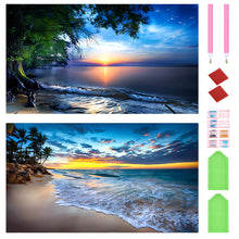 Load image into Gallery viewer, 2pcs Round Diamond Painting Set - Landscape (70*40CM)