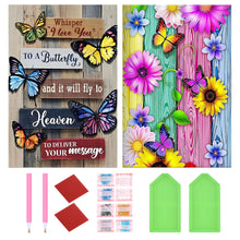 Load image into Gallery viewer, 2pcs Round Diamond Painting Set - Flying butterfly (40*60CM)