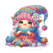 Load image into Gallery viewer, Acrylic Special Shaped Gnome Diamond Painting Desktop Ornaments Kit for Beginner