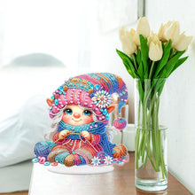 Load image into Gallery viewer, Acrylic Special Shaped Gnome Diamond Painting Desktop Ornaments Kit for Beginner