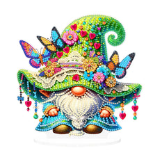 Load image into Gallery viewer, Acrylic Special Shaped Gnome Diamond Painting Desktop Ornaments Kit for Beginner