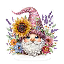 Load image into Gallery viewer, Acrylic Special Shaped Gnome Diamond Painting Desktop Ornaments Kit for Beginner