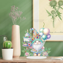 Load image into Gallery viewer, Acrylic Special Shaped Gnome Diamond Painting Desktop Ornaments Kit for Beginner