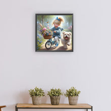 Load image into Gallery viewer, Diamond Painting - Full Round - Cute pet girl (30*30CM)
